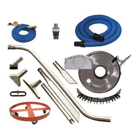 Deluxe Heavy Duty Dry Vacuum Sys, 5 gal., Hose Dia. 1-1/2