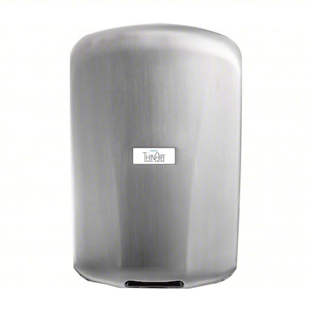 Automatic Hand Dryer, 14 sec Dry, 208 to 277V AC, Silver, Brushed Stainless Steel MPN:324116H