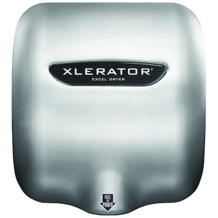 Automatic Hand Dryer, 8 sec Dry, 68 to 77, 110 to 120V AC, Silver, Brushed MPN:GRA604161