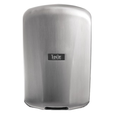 Automatic Hand Dryer, 14 sec Dry, 68 to 74, 110 to 120V AC, Silver, Brushed MPN:TA-SB-110-120V