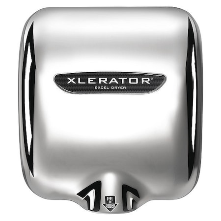 Automatic Hand Dryer, 8 sec Dry, 68 to 77, 208 to 277V AC, Silver, Polished Chrome MPN:XL-CV-208-277V