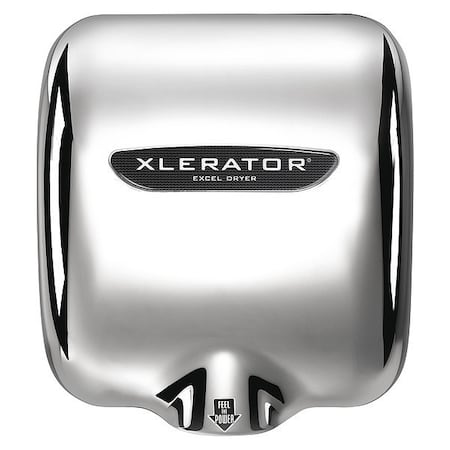 Automatic Hand Dryer, 8 sec Dry, 68 to 77, 208 to 277V AC, Silver, Polished Chrome MPN:XL-CV-H-208-277V