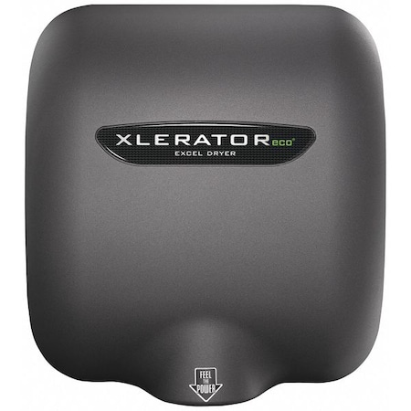 Automatic Hand Dryer, 10 sec Dry, 68 to 77, 110 to 120V AC, Gray, Textured Graphite MPN:XL-GR-ECO-110-120V