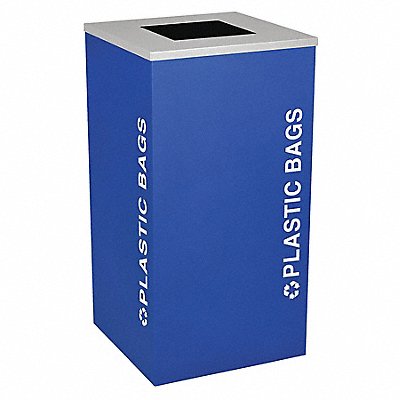 Plastic Bag Recycling Bin Blue 24 gal. MPN:RC-KDSQ-PLBG RYX