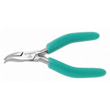 4 3/4 in TealShield™ Bent Long Nose Plier Standard Cushioned Grip Handle MPN:2629