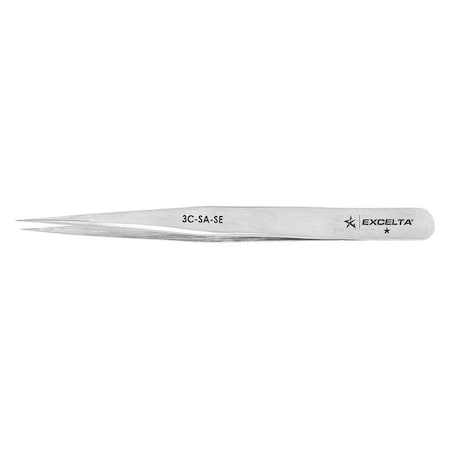 Tweezers, SS, Straight, 4 1/4