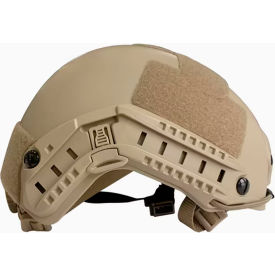 EDI-USA High Cut Ballistic Helmet with Side Rails & NVG Level III-A Ballistic Resistance Tan M EXH-09708-TM
