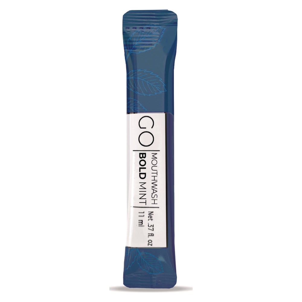 Go Mouthwash Individual Mouthwash Packets Individual Mouthwash Packets, Bold Mint Flavor, 0.37 oz Packet, 250/Box MPN:MW250BOLD