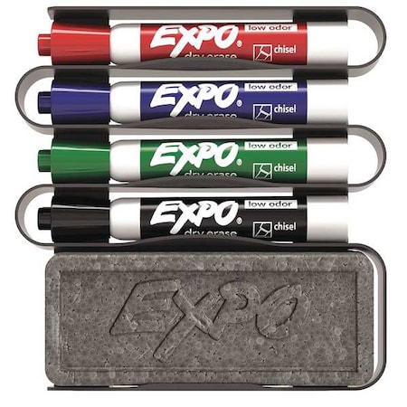 Dry Erase Marker Set, Assorted, Capped, PK4 MPN:1785294A