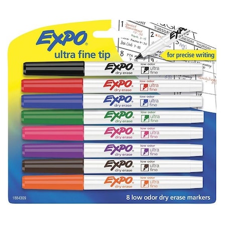 Black, Blue, Brown, Green, Orange, Pink, Purple, Red Marker Set, 8 PK MPN:1884309
