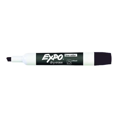Dry Erase Marker, Chisel Tip, Black PK12 Low Odor MPN:80001