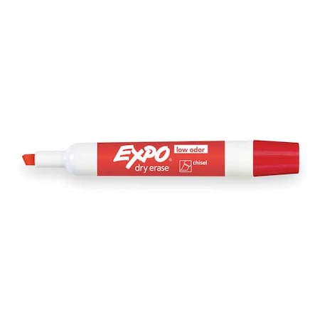 Dry Erase Marker, Chisel Tip, Red PK12 Low Odor MPN:80002