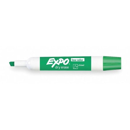 Dry Erase Marker, Chisel Tip, Green PK12 Low Odor MPN:80004