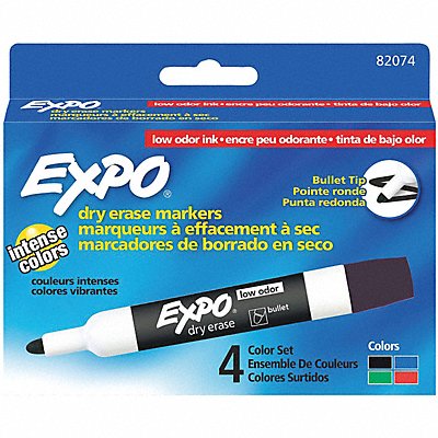Dry Erase Marker Set Bullet PK4 MPN:82074