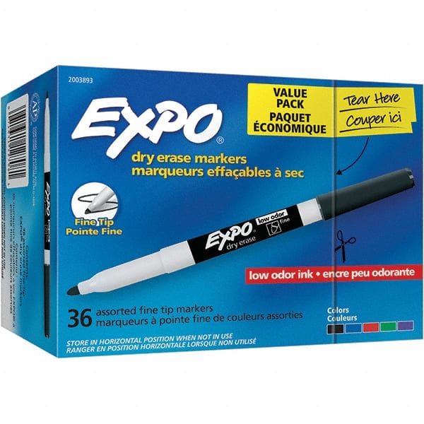 Dry Erase Markers & Accessories, Color: Black, Blue, Green, Purple, Red , Tip Type: Fine , For Use With: Dry Erase Marker Boards MPN:2003893 Dry Erase Markers & Accessories, Color: Black, Blue, Green, Purple, Red , Tip Type: Fine , For Use With: Dry Erase Marker Boards MPN:2003893