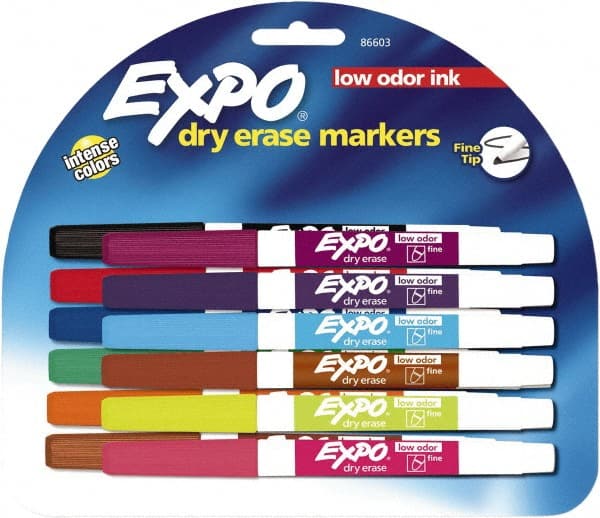 Pack of 12 Low Odor Fine Tip Dry Erase Markers, Aqua, Black, Blue, Brown, Green, Lime, Orange, Pink, Plum, Pumpkin, Purple & Red MPN:86603 Pack of 12 Low Odor Fine Tip Dry Erase Markers, Aqua, Black, Blue, Brown, Green, Lime, Orange, Pink, Plum, Pumpkin, Purple & Red MPN:86603