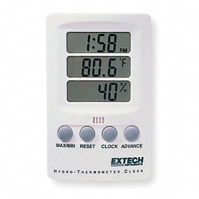 Clock Digital Hygrometer 14 to 140 F MPN:445702