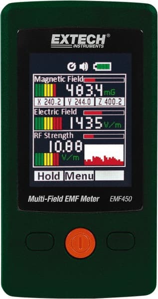 EMF Meters, Meter Type: EMF/ELF , Display Type: LCD , Maximum Frequency (GHz): 3-1/2 , Minimum Frequency (MHz): 50 , Power Supply: AAA Batteries  MPN:EMF450