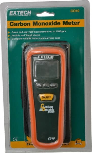 Multi-Gas Detector: Carbon Monoxide, Audible Signal, LCD MPN:CO10