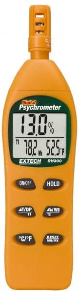 Digital Psychrometers; Type: Humidity/Dew Point Digital Psychrometer; Minimum Dew Point (F): -90.4; Maximum Dew Point (F): 122; Minimum Humidity: 0; Maximum Humidity: 100; Maximum Temperature: 122.0 °F; 122.0 °C; 122.0 °; MPN:RH300