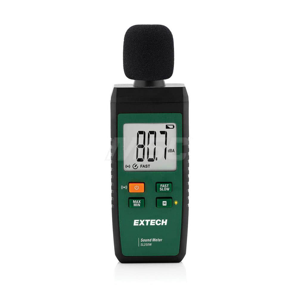 Sound Meters; Meter Type: Class 1 Sound Meter; Maximum Decibel Rating: 130; Minimum Decibel Rating: 30; Frequency Weighting: A; Display Type: LCD; Accuracy: ±1.5 dB MPN:SL250W
