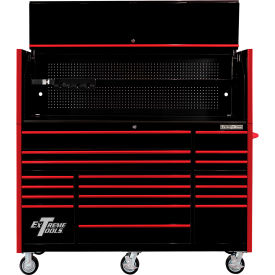 Extreme Tools RX Pro Power Workstation Hutch & Roller Cabinet 72