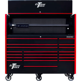 Extreme Tools RX Pro Power Workstation Hutch & Roller Cabinet 72