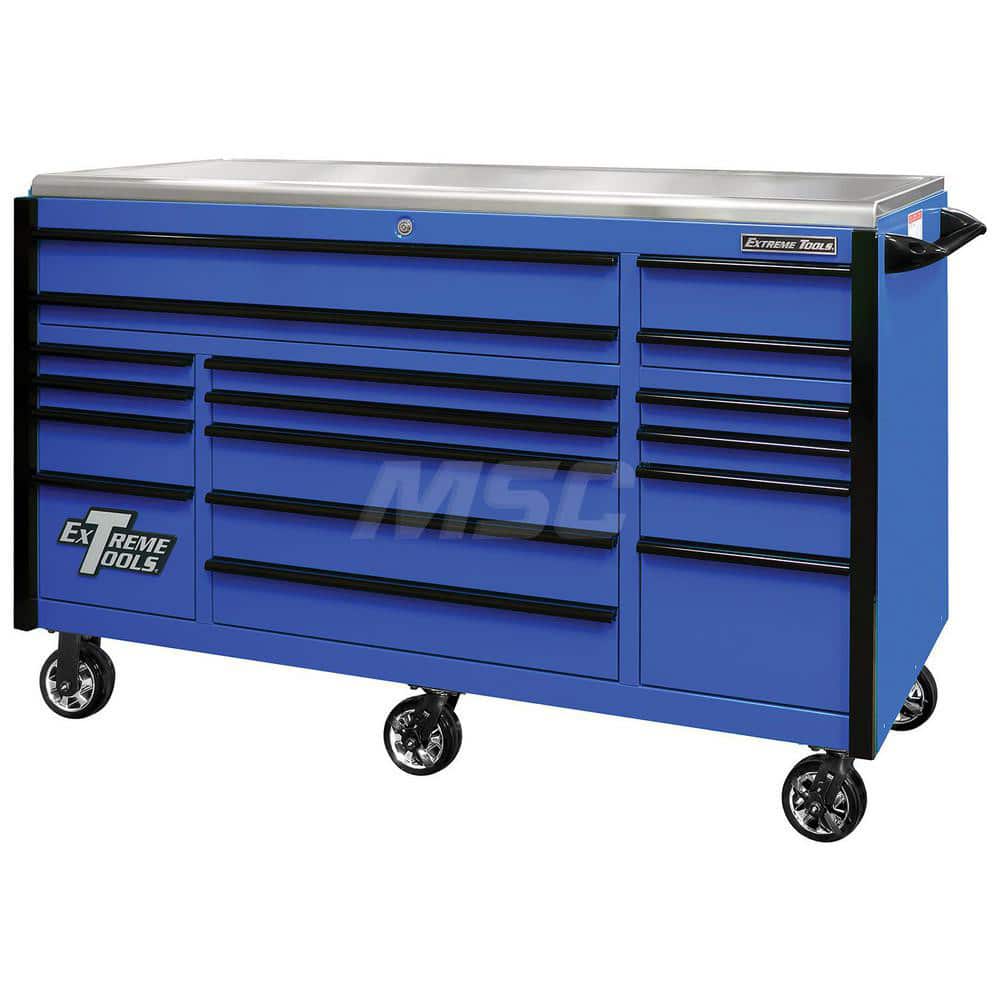 Tool Roller Cabinet: 17 Drawers MPN:EX7217RCQBLBK