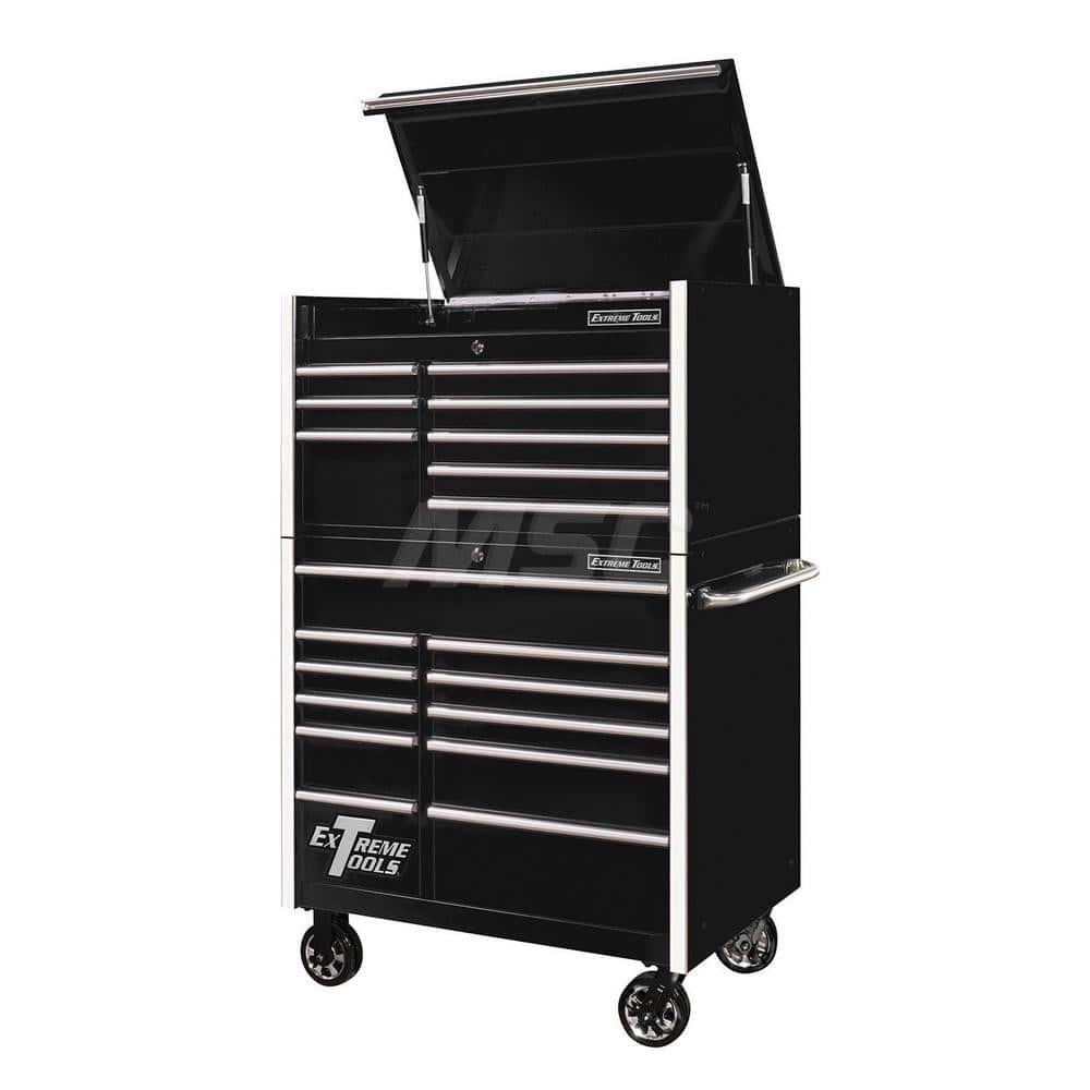 Tool Storage Combos & Systems, Type: Roller Cabinet with Top Chest Combo , Drawers Range: 16 Drawers or More , Number of Pieces: 2.000  MPN:RX412519CRBK
