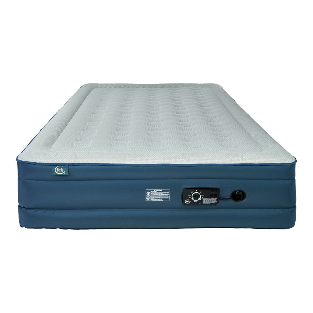 Serta TPU Perfect Sleeper Airbed, 18in Queen, Navy/Gray, Total Qty 1 MPN:8504820
