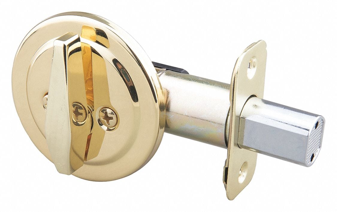 Deadbolt For Key Door Brass Finish MPN:57784