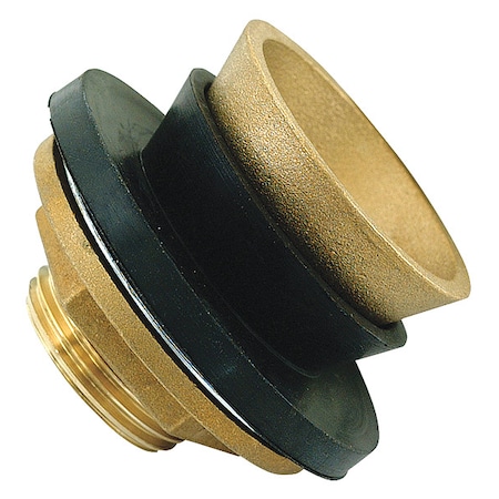 Closet Spud, Metal, Rubber, Brass, EZ-FLO MPN:40131