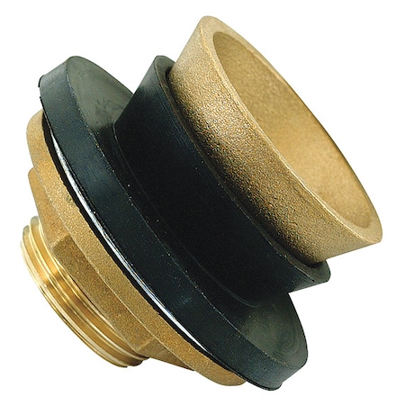 Closet Spud, Metal, Rubber, Brass, EZ-FLO MPN:40135