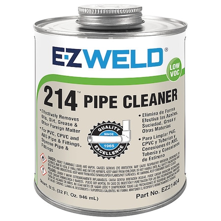 Pipe Cleaner, 32 Oz, Clear MPN:21404