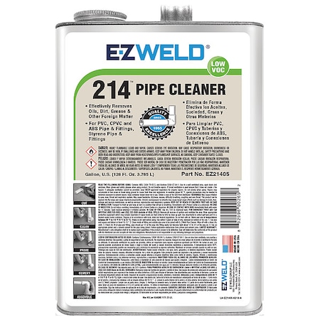 Pipe Cleaner, PVC and CPVC, 128 oz., Clear MPN:21405