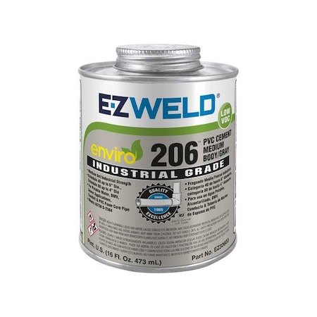 Pipe Cement, 16 fl oz, Gray MPN:EZ30603N