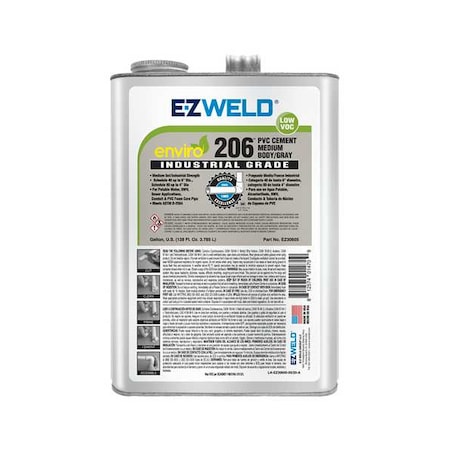Pipe Cement, 1 gal, Gray MPN:EZ30605N