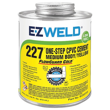 Cement, 16 Oz, Yellow, CPVC MPN:EZ32703N