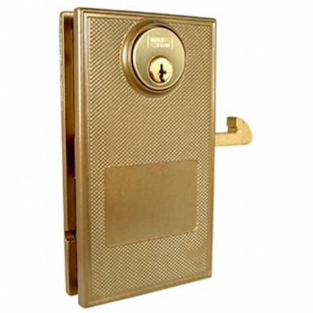 Slide Door Lock, Bolt-On, Steel, Gold MPN:H1030S