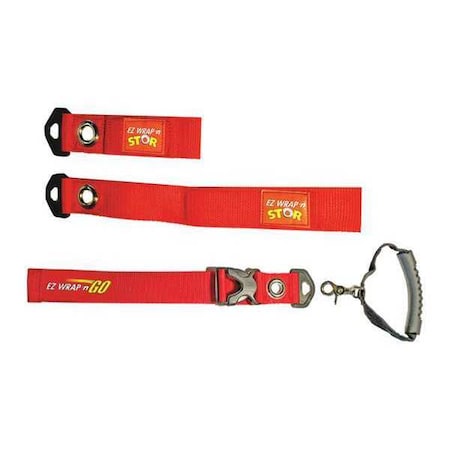 Strap with Handle, Red, Nylon, 1-1/2 in. W MPN:EZWRAPNGOSYSVP