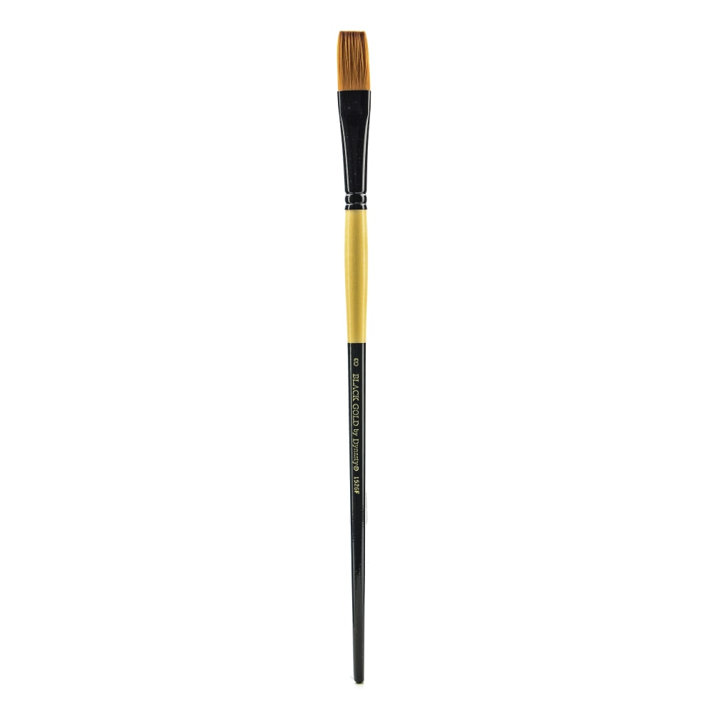 Dynasty Long-Handled Paint Brush 1526F, Size 8, Flat Bristle, Nylon, Multicolor MPN:12153