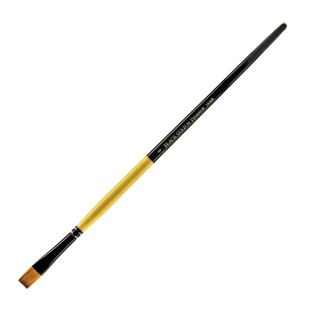 Dynasty Long-Handled Paint Brush 1526B, Size 6, Bright Bristle, Nylon, Multicolor MPN:12160