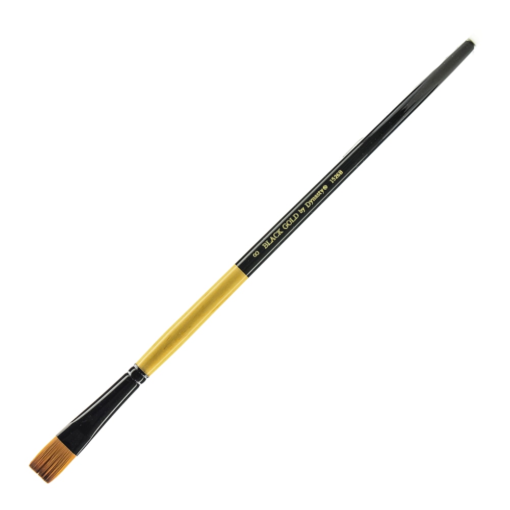 Dynasty Long-Handled Paint Brush 1526B, Size 8, Bright Bristle, Nylon, Multicolor MPN:12161