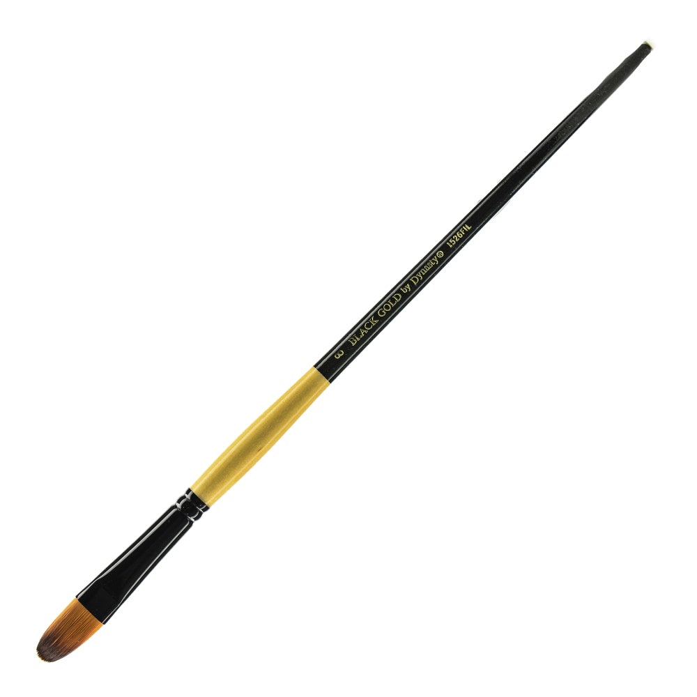 Dynasty Long-Handled Paint Brush 1526FIL, Size 8, Filbert Bristle, Nylon, Multicolor MPN:12169