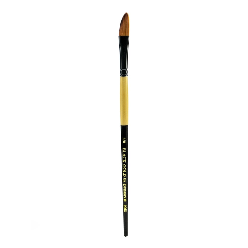 Dynasty Short-Handled Paint Brush, 3/8in, Dagger Bristle, Synthetic, Multicolor MPN:12276