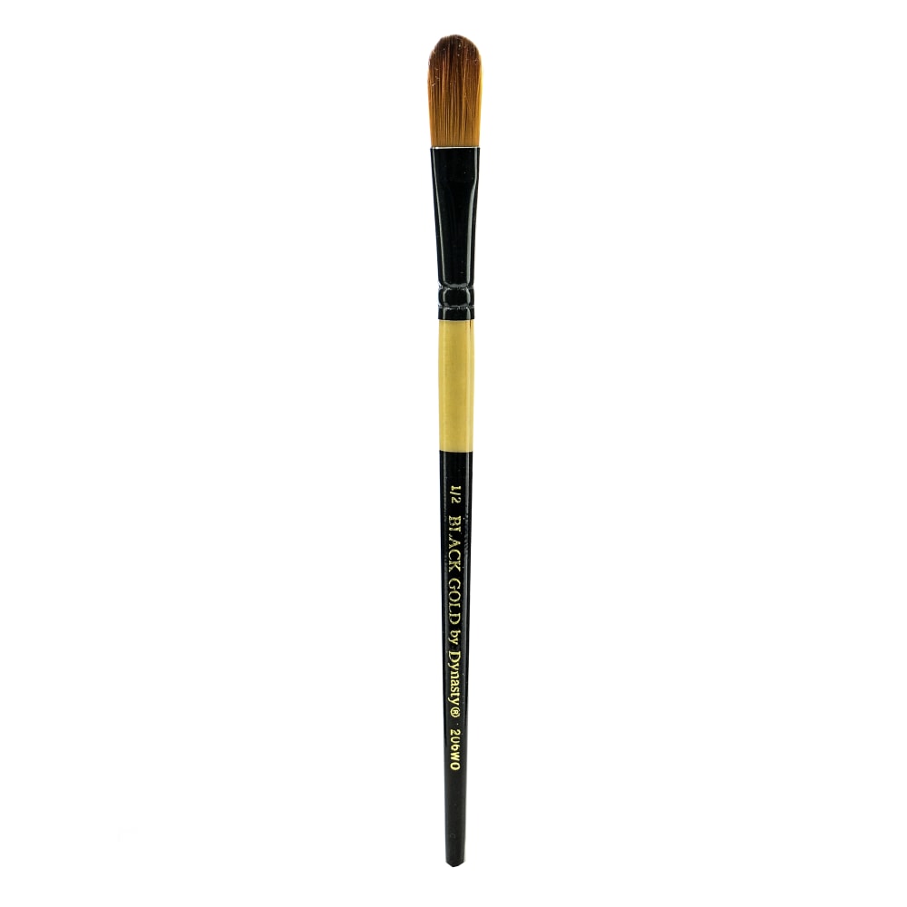 Dynasty Short-Handled Paint Brush, 1/2in, Oval Wash Bristle, Synthetic, Multicolor MPN:12290