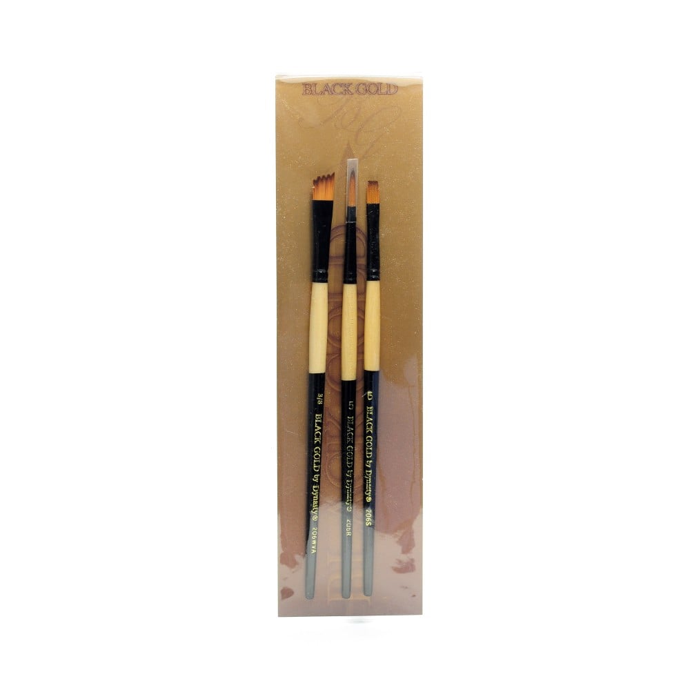 Dynasty Series Paint Brush Set, Assorted Sizes, Foliage/Texture, Set Of 3 MPN:27649