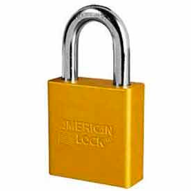 American Lock® No. A1265YLW High Security Solid Aluminum Padlock 6 Pin Cylinders - Yellow A1265YLW - Pkg Qty 24