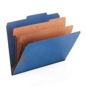 Smead® Pressboard Classification Folders Letter Six-Section Dark Blue 10/Box 14032******