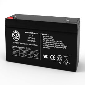 AJC® York-Wide Light MQ2E1 Emergency Light Replacement Battery 12Ah 6V F1 AJC-C12S-J-0-188353